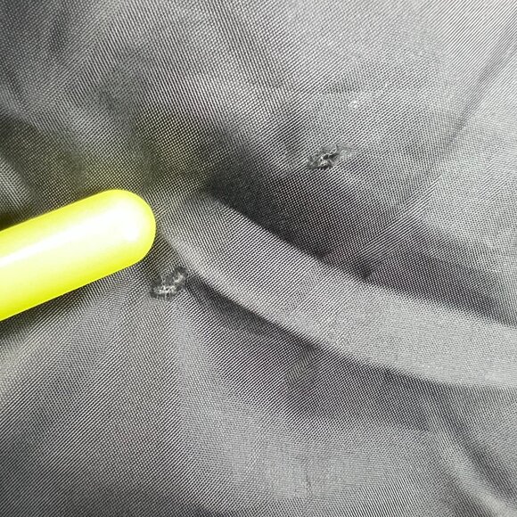 Vintage 90s Charles Klein Mens Leather Field Jacket Black Coat Waist Ties Sz XL - Picture 11 of 16